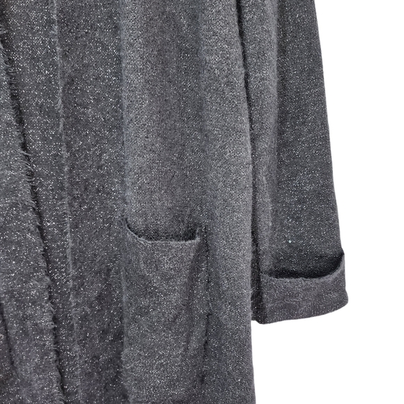 First Orme Women's Open Front Wool/Angora/Moher Blend Longline Cardigan - 2 - Picture 4 of 6